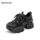 達芙妮（DAPHNE）老爹鞋女網(wǎng)面透氣百搭運動(dòng)鞋休閑女鞋2025夏季新款不悶腳鞋子 單網(wǎng)黑色 38 (240mm)