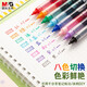 晨光（M&G） 文具 Z1速干直液式0.5mm走珠筆黑色紅藍大容量全針管彩色中性筆辦公室水性簽字筆 【筆記神器】8色8支