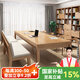 昌大圭實(shí)木大書桌家用電腦桌去客廳化長條桌簡約辦公桌多人學(xué)習(xí)桌工作臺 標(biāo)準(zhǔn)版:160*70*高75厚5cm包送裝