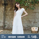 森馬（Semir）連衣裙女白月光氣質溫柔夏季2025蝴蝶結優(yōu)雅U領長裙109325114004