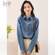 初申春秋長(cháng)袖襯衫女新復古風(fēng)潮疊穿法式牛仔襯衣外套S13QC4853