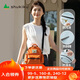 SHUKIKU小橡皮背包大學(xué)生男女情侶款時(shí)尚百搭休閑旅游超輕雙肩包 日落橘S