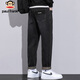 大嘴猴（paul frank）牛仔褲男士彈力褲子男秋季休閑褲男褲修身長(zhǎng)褲 黑色 36