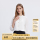 SCOFIELD淑女風(fēng)時尚氣質(zhì)通勤襯衫皺褶雪紡衫上衣 象牙白色 L 170