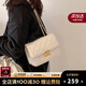 CinvaiKrose【克拉拉同款】包包女包2025新款斜挎包單肩包七夕情人節(jié)禮物 菱格白生日禮物送女友