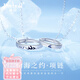 迪后（Dirholl）輕奢侈品情侶項(xiàng)鏈銀男女一對戒指項(xiàng)鏈情人節(jié)生日禮物送女友老婆 品牌情侶戒指項(xiàng)鏈男女一對[925銀]