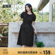 森馬[商場同款]連衣裙女設計感不規(guī)則2025夏木耳邊中長裙101325114041