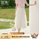 香影白色網(wǎng)紗蓬蓬裙半身裙女2025夏季新款超仙小白裙a字仙女裙子 米白 S 155/80A/85-95斤