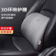 MiKOALA汽車(chē)頭枕腰靠套裝太空記憶棉腰墊車(chē)上用座椅靠背墊車(chē)載腰枕護頸枕 新升級【小姨子】腰靠 灰色