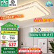 雷士照明（NVC）大瓦數(shù)大尺寸1.1m客廳大燈LED吸頂燈具套餐三室兩廳現(xiàn)代簡約時(shí)尚 碧月-160W無極調(diào)光1.1米大尺寸