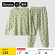 蕉內520H動(dòng)物主題超級市場(chǎng)兒童家居服男女童棉感睡衣大童寶寶春秋季 沼綠-熊貓 130