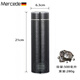 Mercede德國(guó)精工純鈦保溫水杯子泡茶水分離便攜車載機(jī)械測(cè)溫 鈦黑色【機(jī)械溫顯 500ML】
