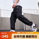 耐克（NIKE）男運動(dòng)褲 夏季超薄 戶(hù)外工裝褲 直筒梭織HJ1991-010黑色 L