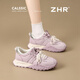 ZHR休閑鞋女新款軟底學(xué)生運(yùn)動(dòng)女鞋時(shí)尚厚底德訓(xùn)鞋女 KS110 香芋紫 37
