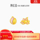 潮宏基足金黃金耳釘琺瑯不對稱(chēng)生日禮物計價(jià) 花韻 EEG30003530 約1.2g