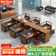 時仁（ShiRen）辦公桌組合辦公家具財務(wù)辦公桌公司屏風(fēng)職員工位簡約現(xiàn)代辦公室 干型六人位【帶柜不帶椅】