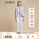 PORTS寶姿商場同款春季新品女裝針織粗針長袖短夾克LD8J025PFO017 奶白色混色 XS (2)