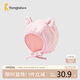 童泰（TONGTAI）嬰兒帽子護(hù)囟門胎帽初生寶寶提花護(hù)耳帽兒童雙層防風(fēng)帽粉色48cm