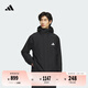 adidas拒水防潑加絨內(nèi)膽三合一連帽外套男女阿迪達斯官方輕運動 黑色   XS