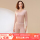 舒雅（Schiesser）男女情侶款可機洗美麗諾純羊毛長(cháng)袖長(cháng)褲保暖內衣套裝E5/24604W 女士E0/24605W深米黃 L