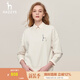哈吉斯（HAZZYS）女裝 春秋季拼色LOGO休閑圓領(lǐng)活力衛(wèi)衣ABTSE0BCF03 白色WT M (160/84A 38)