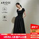 艾諾絲雅詩(shī)【商場(chǎng)同款】2025夏季新品萊賽爾中長(cháng)款連衣裙收腰小黑裙40439097 黑色 L