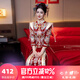 泰勒馬丁秀禾服新娘婚紗2025新款秋冬結(jié)婚禮服敬酒服古裝龍鳳褂婚服嫁衣 X616 M