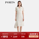 PORTS寶姿2024春夏新款女裝時(shí)尚鏤空設計立體繡花V領(lǐng)蕾絲連衣裙 奶白色 L （8）
