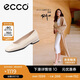 愛步（ECCO）芭蕾舞鞋女 優(yōu)雅簡約平底低跟方頭淺口單鞋 安妮208553 石灰色38