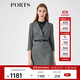 PORTS寶姿春夏新品女裝長(cháng)袖中長(cháng)連衣裙LM8D030MFF062【下架】 黑色混色 XL (10)