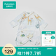 全棉時代雙層紗布蝴蝶衣純棉新生嬰兒連皺布體衣服寶寶春夏四季 紗布-云中游樂園 52cm （0-1月）