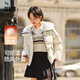 森馬（Semir）輕松羽絨|羽絨服女寬松連帽面包服時(shí)尚冬防潑水防風(fēng)外套百搭 奶白（白鴨絨）10501 S