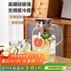 青蘋果超大容量耐熱冷水壺2.5L帶刻度硅膠保護套 可加熱煮茶壺涼水壺