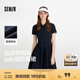 森馬（Semir）[商場(chǎng)同款]連衣裙女撞色polo領(lǐng)夏季2025新款運(yùn)動(dòng)學(xué)院風(fēng)百褶裙 藍(lán)色調(diào)00388 S 155/80A