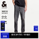 杰克·瓊斯（JACK&JONES）25年男裝夏季903直筒牛仔褲男黑灰色彈力涼感寬松潮流褲子品牌 A16灰牛仔 寬松直筒，卡碼拍小 31 175 W31/L30