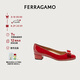 菲拉格慕（Ferragamo）女士Vara蝴蝶結(jié)高跟鞋  0591964_1D _ 75 七夕禮物送女友