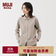 無(wú)印良品（MUJI）女式水洗平紋襯衫領(lǐng)長(cháng)袖襯衫襯衣內搭女裝秋季外搭薄款外套 深咖啡色條紋 M （160/84A）