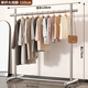 探月不銹鋼晾衣架落地家用臥室掛衣架服裝店移動(dòng)衣服陳列架雙桿衣帽架 [巨粗腿]長(cháng)120*高170單桿 大