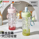 SMVP德國粗吸管水杯大容量女生tritan新款2025塑料夏日便攜奶茶杯子 葡萄風(fēng)信子