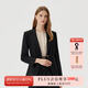 PRICH【零染】職場簡約干練通勤西裝冬季收腰職業(yè)西服套裝女 19黑色西裝 S 160