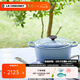 酷彩（Le Creuset）進口琺瑯鍋鑄鐵22/24/26cm圓形鍋湯鍋燜蒸燉煮鍋燉鍋煲湯微壓鍋 【3-5口之家】水晶藍 24cm