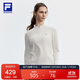 FILA 斐樂(lè )官方女子針織長(cháng)袖上衣2025秋健身運動(dòng)半拉鏈簡(jiǎn)約長(cháng)T