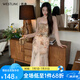 西遇吊帶薄紗連衣裙女2025年夏季新款收腰a字法式拼接紗裙魚(yú)尾裙 綠色 L (165)