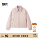 森馬（Semir）棉服女燈芯絨翻領(lǐng)菱形格復古2024冬三防寬松輕薄棉衣109724112007