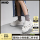 MIO【宋亞軒同款】米奧小白休閑鞋厚底板鞋運動情侶溶解女鞋男老爹鞋 白色 （李昀銳同款） 37