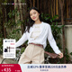 TOMMY HILFIGER女裝通勤商務(wù)職場(chǎng)白領(lǐng)小繡標(biāo)合身純色長(zhǎng)袖襯衫外套76J3130 白色YCI L