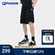 FILA FUSION斐樂章昊同款情侶針織五分褲男子女子2025夏季時(shí)尚休閑短 【男】正黑色-BK M