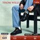 THOM WILLS【舒適軟內(nèi)里】黑色德訓(xùn)鞋男真皮軟底新款男鞋休閑鞋夏季運(yùn)動(dòng)鞋 黑色G782 40 /7碼