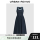 UR2025夏季新款女裝拼接假兩件撞色無(wú)袖連衣裙UWM750057