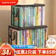 佳幫手書本收納箱大容量可折疊手提收納袋防水學(xué)生書籍收納大號+特大號